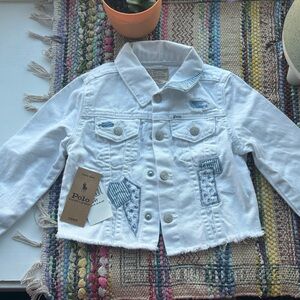 NWOT Polo Ralph Lauren White Jean Jacket, 4T